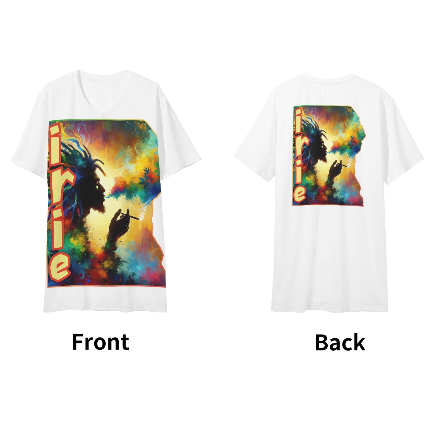 Mens Short Sleeve Soft Feel V-Neck T-Shirt "IRIE"