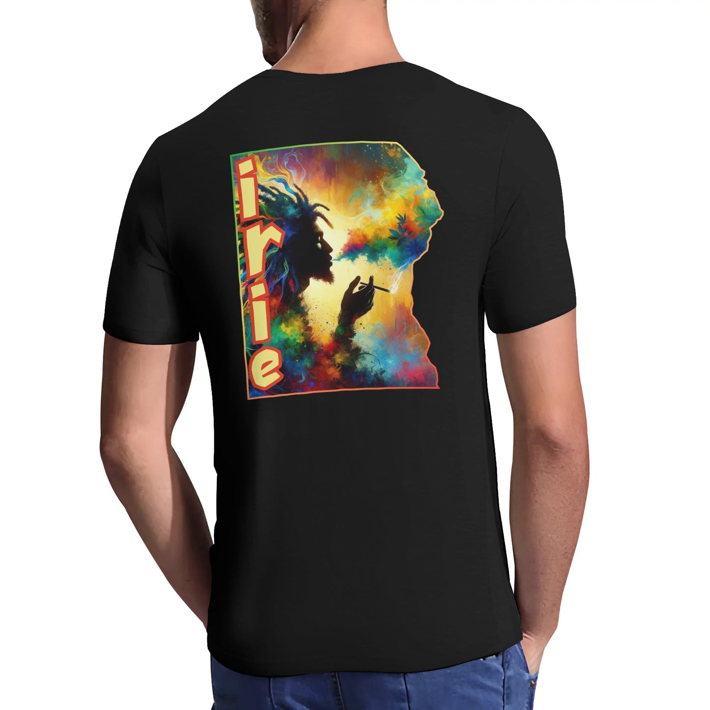 Mens Short Sleeve Soft Feel V-Neck T-Shirt "IRIE"