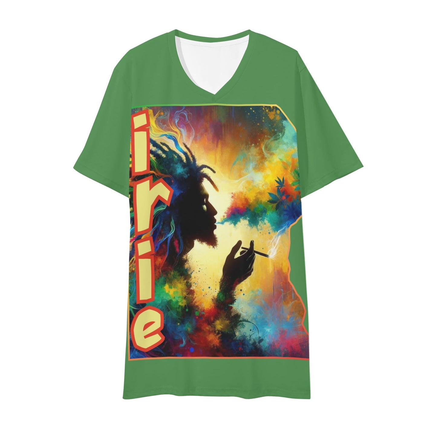 Mens Short Sleeve Soft Feel V-Neck T-Shirt "IRIE"