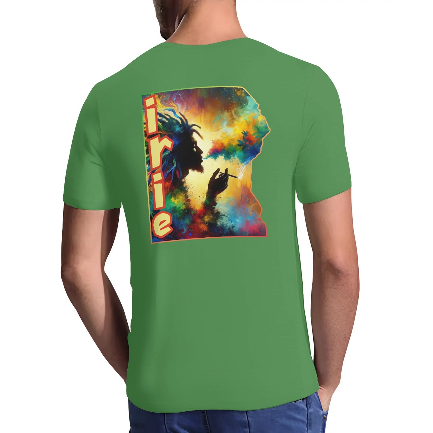 Mens Short Sleeve Soft Feel V-Neck T-Shirt "IRIE"