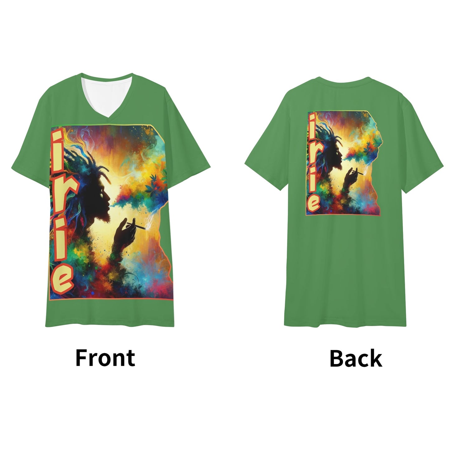 Mens Short Sleeve Soft Feel V-Neck T-Shirt "IRIE"