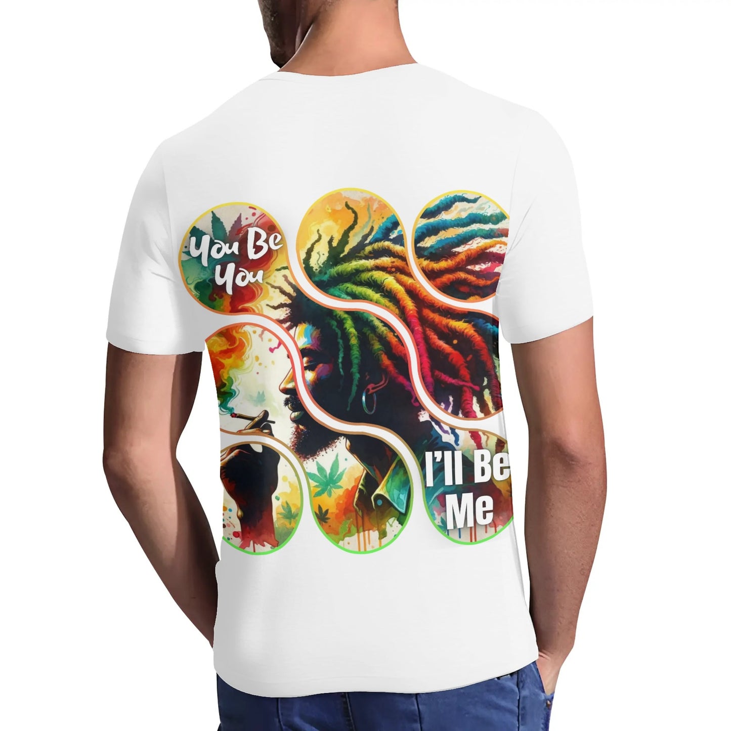 Mens Short Sleeve Soft Feel V-Neck "You Be You, I'll Be Me"