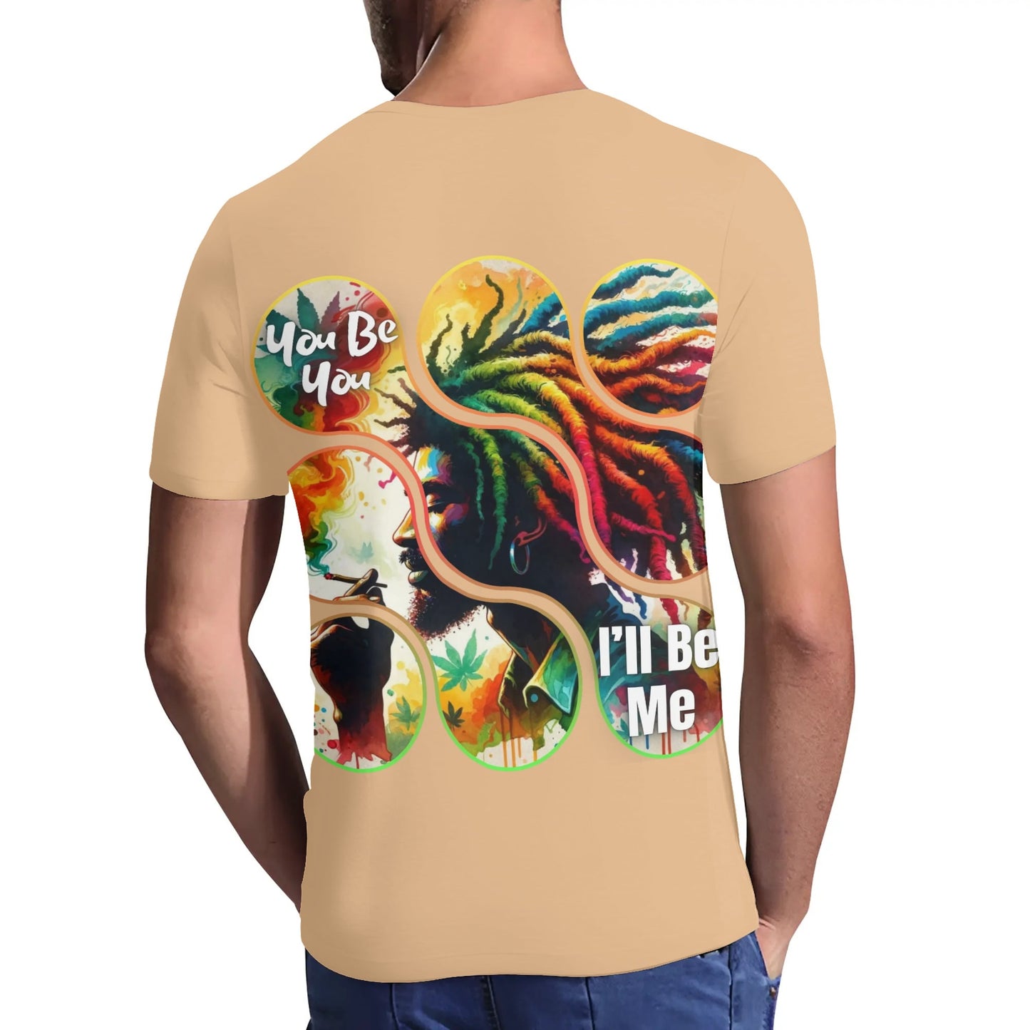 Mens Short Sleeve Soft Feel V-Neck "You Be You, I'll Be Me"