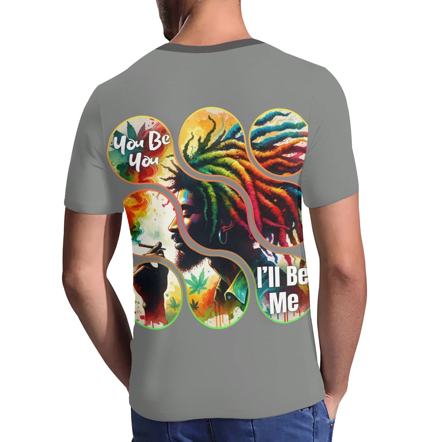 Mens Short Sleeve Soft Feel V-Neck "You Be You, I'll Be Me"