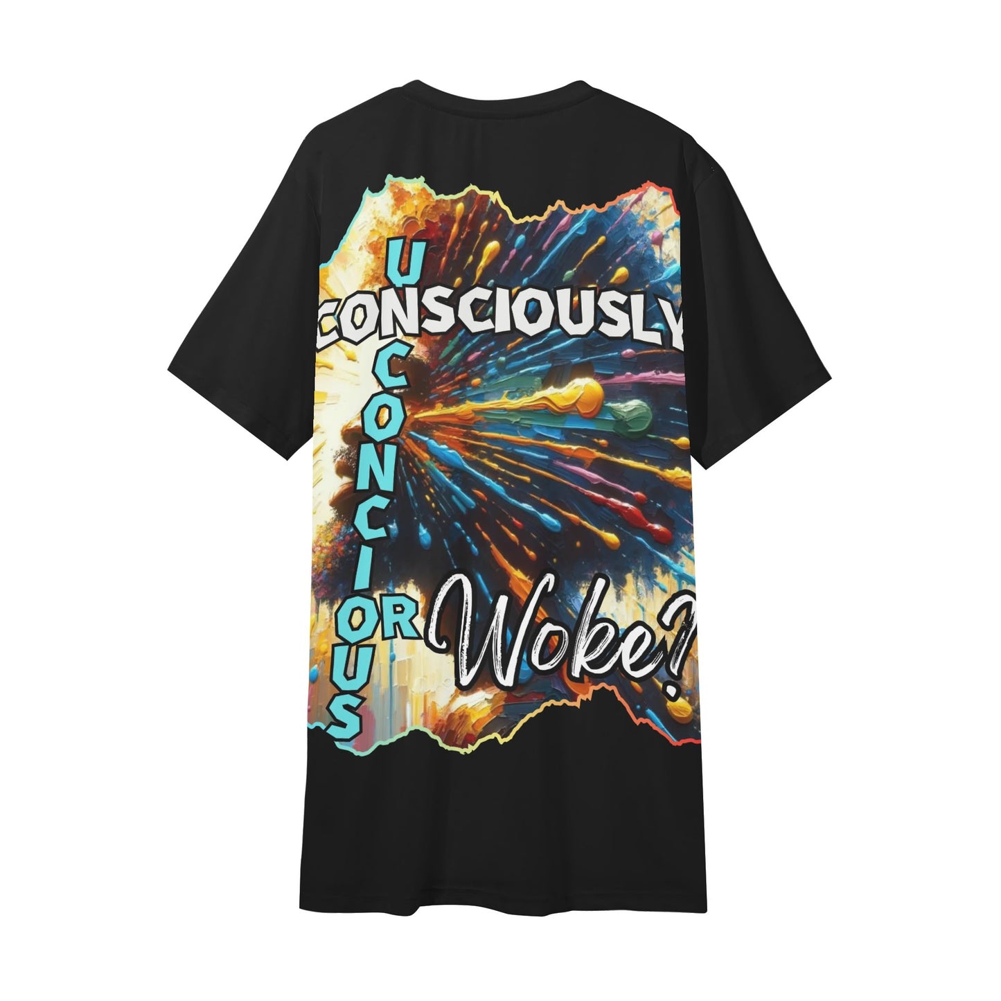 Mens Short Sleeve Soft Feel V-Neck T-Shirt "Consciously Unconscious..."