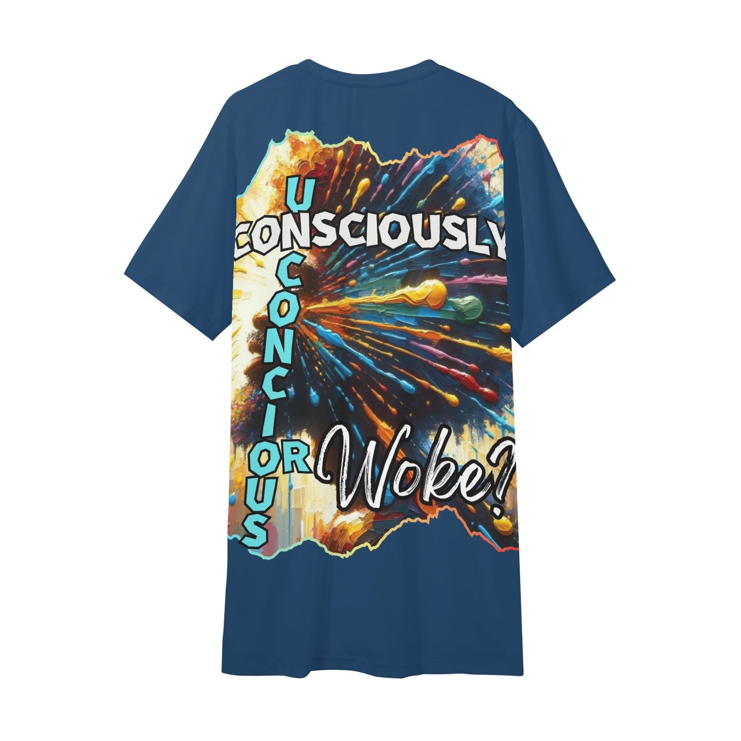 Mens Short Sleeve Soft Feel V-Neck T-Shirt "Consciously Unconscious..."