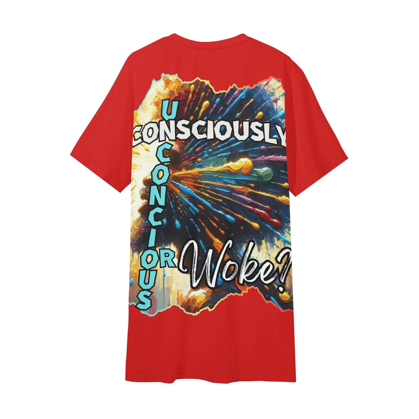 Mens Short Sleeve Soft Feel V-Neck T-Shirt "Consciously Unconscious..."