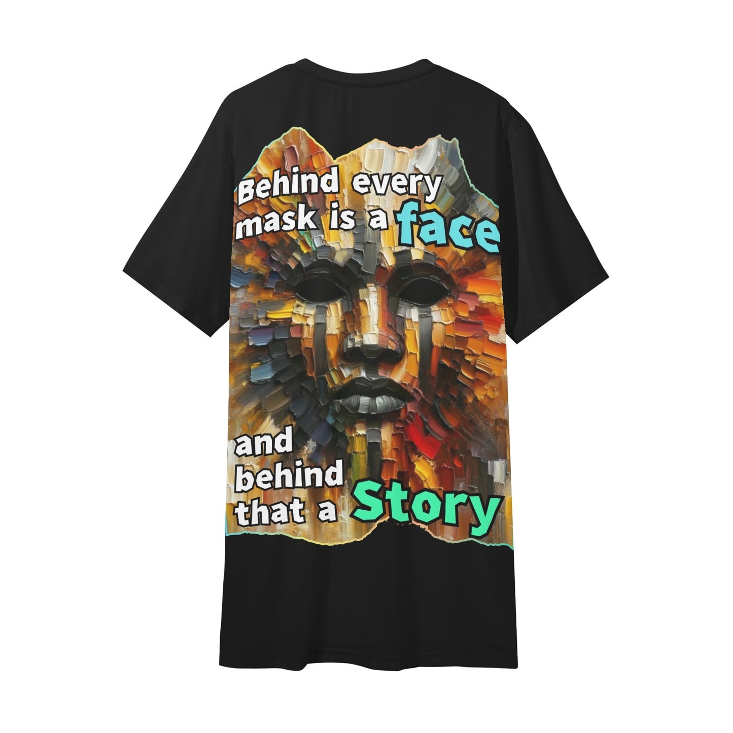 Mens Short Sleeve Soft Feel V-Neck T-Shirt Behind Every Mask...