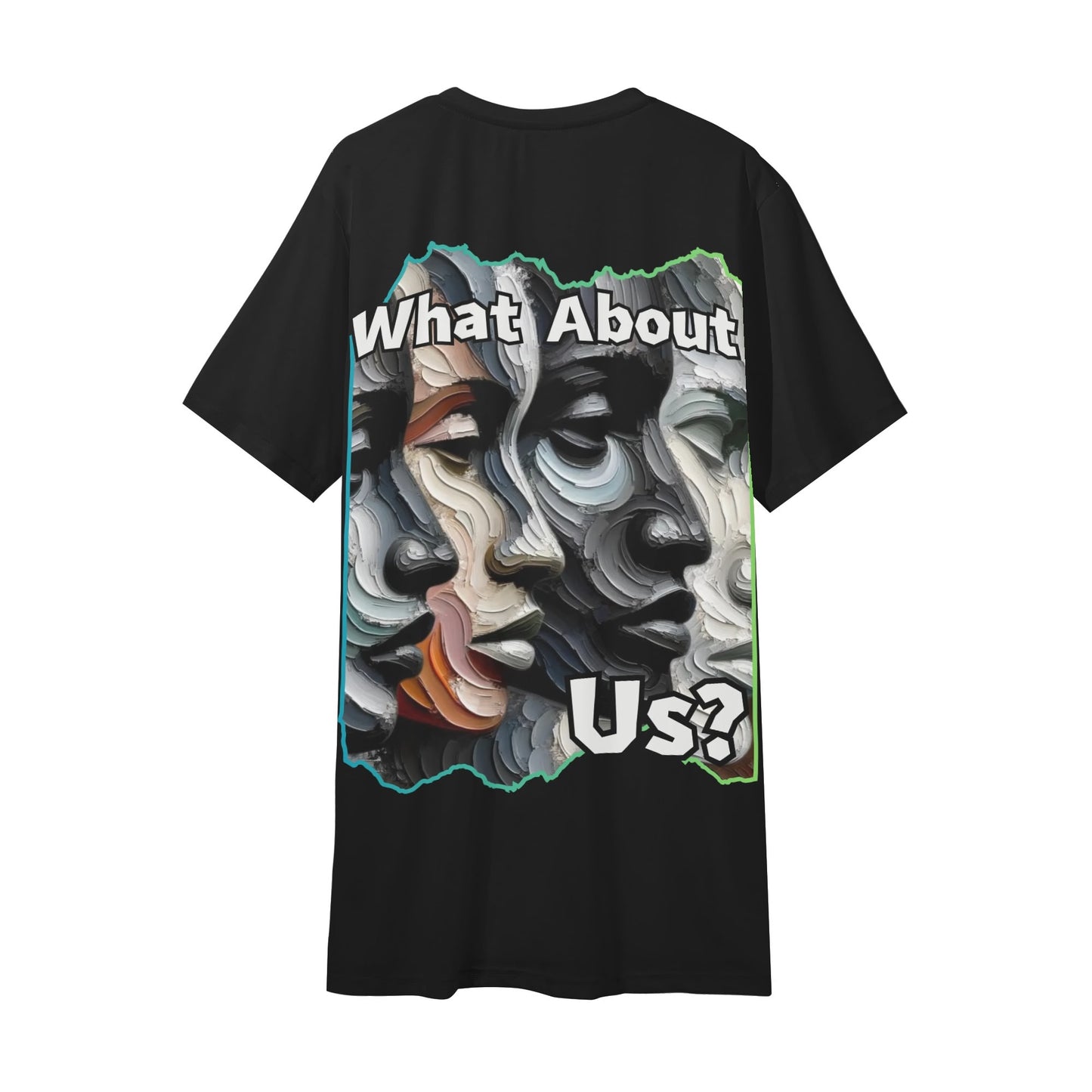 Mens Short Sleeve Soft Feel V-Neck T-Shirt "What About Us"