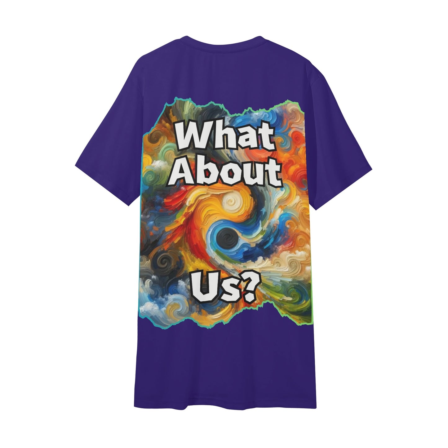 Mens Short Sleeve Soft Feel V-Neck T-Shirt "What About Us"