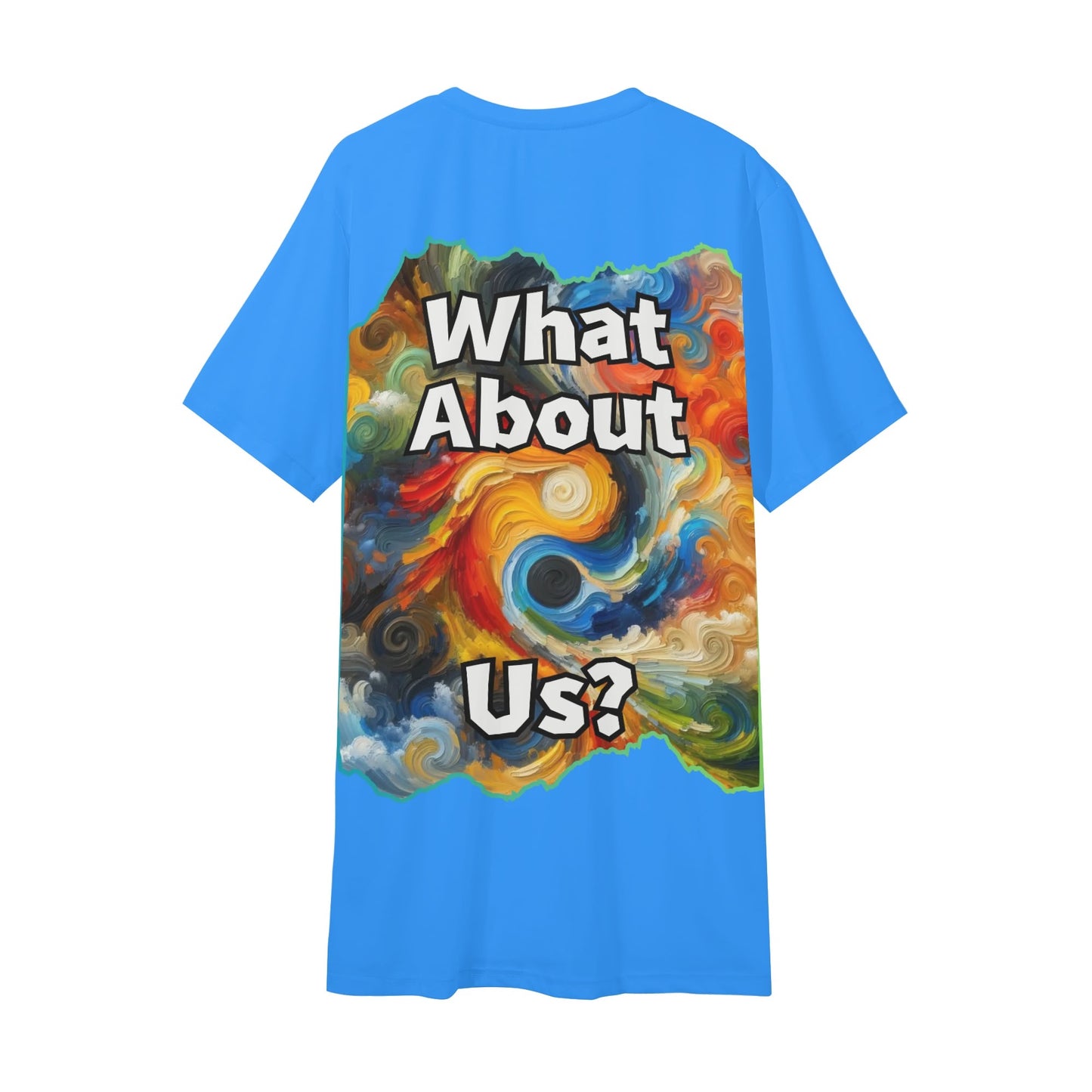 Mens Short Sleeve Soft Feel V-Neck T-Shirt "What About Us"