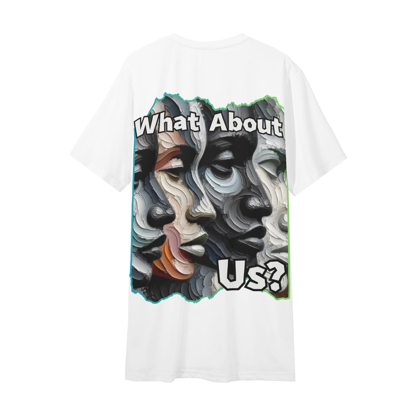 Mens Short Sleeve Soft Feel V-Neck T-Shirt "What About Us"