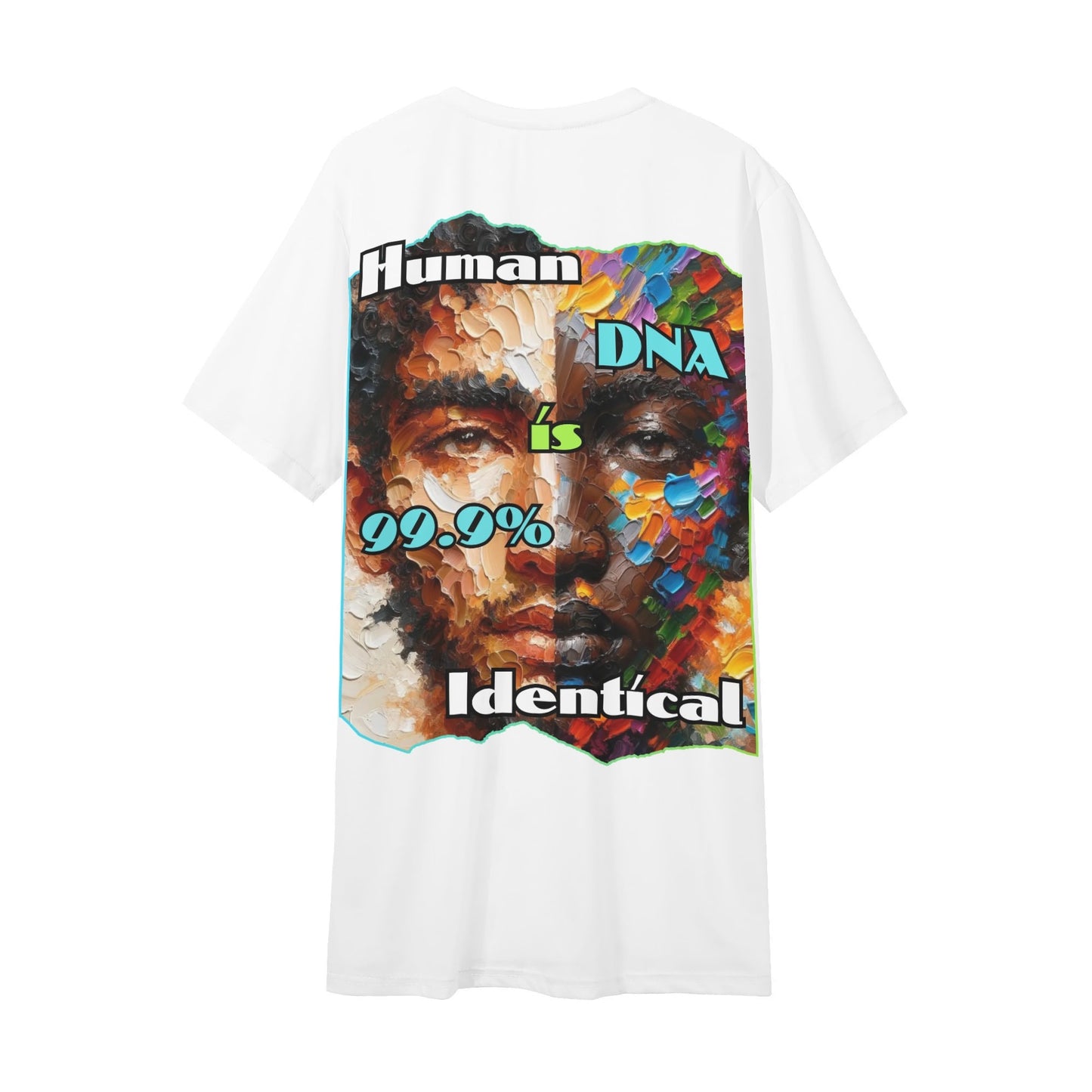 Mens Short Sleeve Soft Feel V-Neck T-Shirt "Human DNA..."