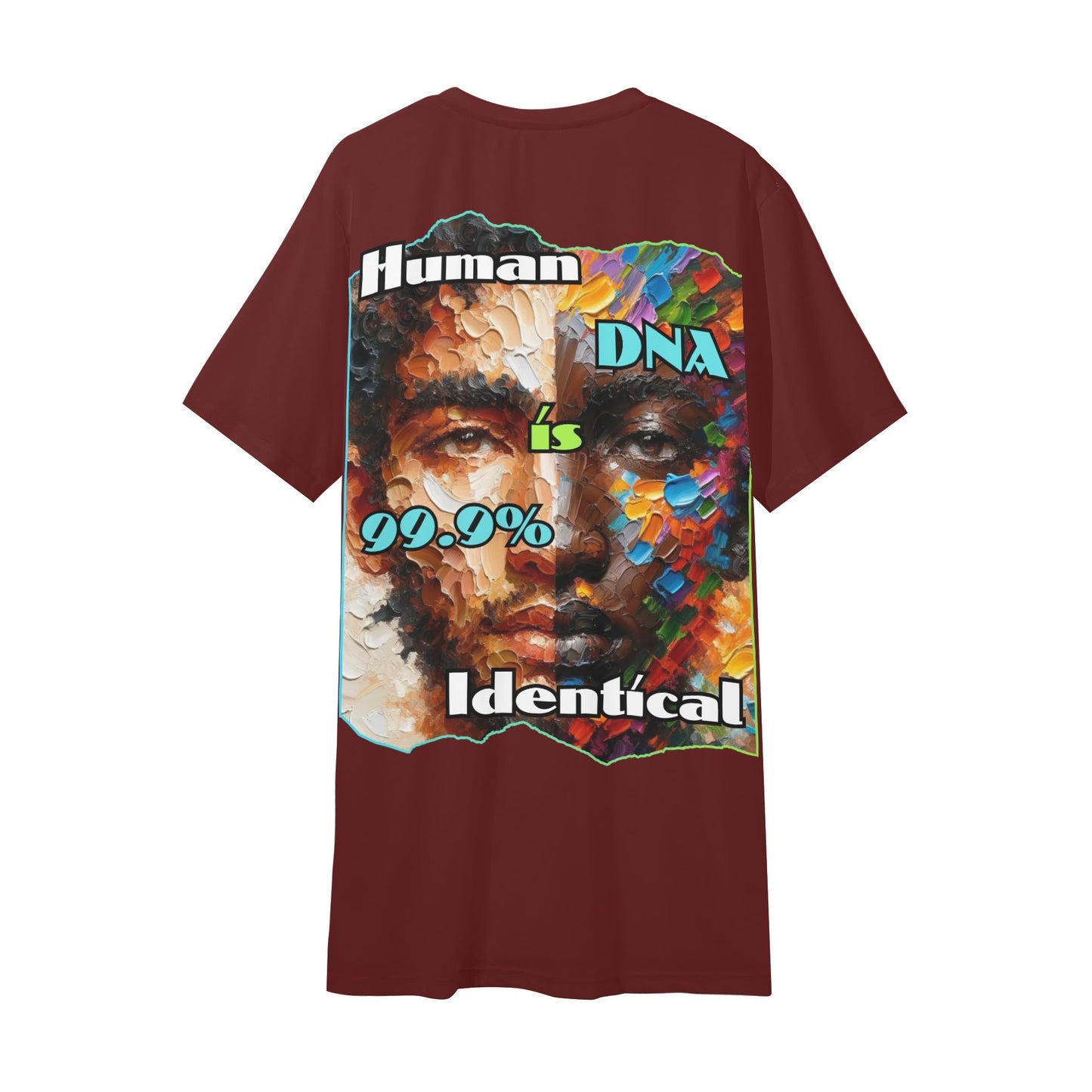 Mens Short Sleeve Soft Feel V-Neck T-Shirt "Human DNA..."