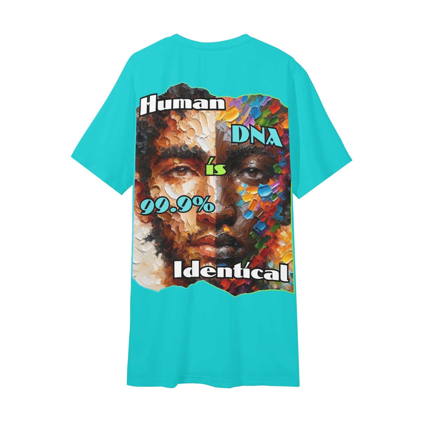 Mens Short Sleeve Soft Feel V-Neck T-Shirt "Human DNA..."