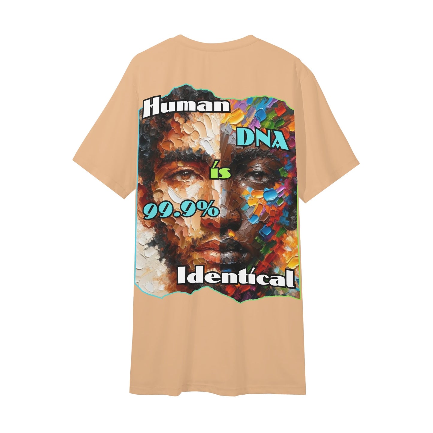 Mens Short Sleeve Soft Feel V-Neck T-Shirt "Human DNA..."