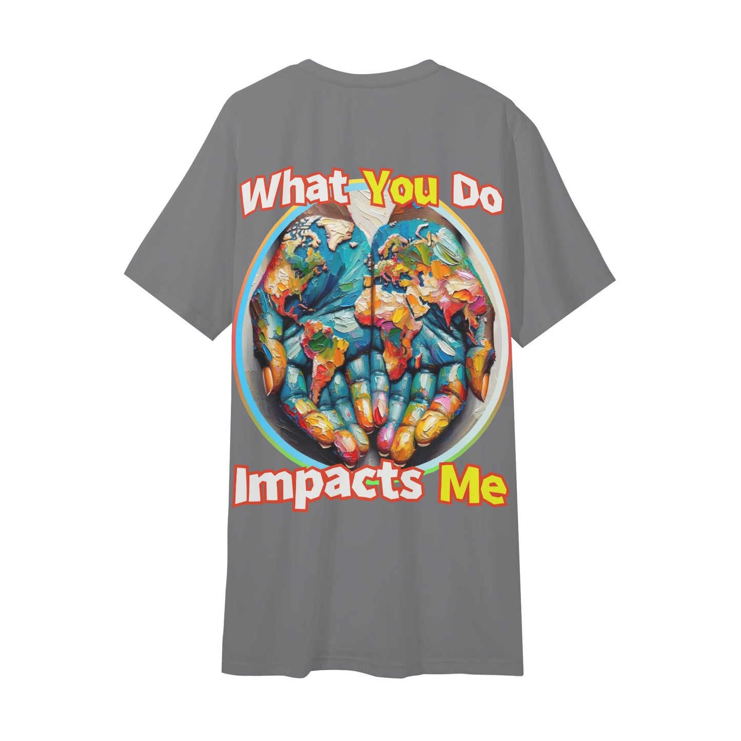 Mens Short Sleeve Soft Feel V-Neck T-Shirt "What You Do..."