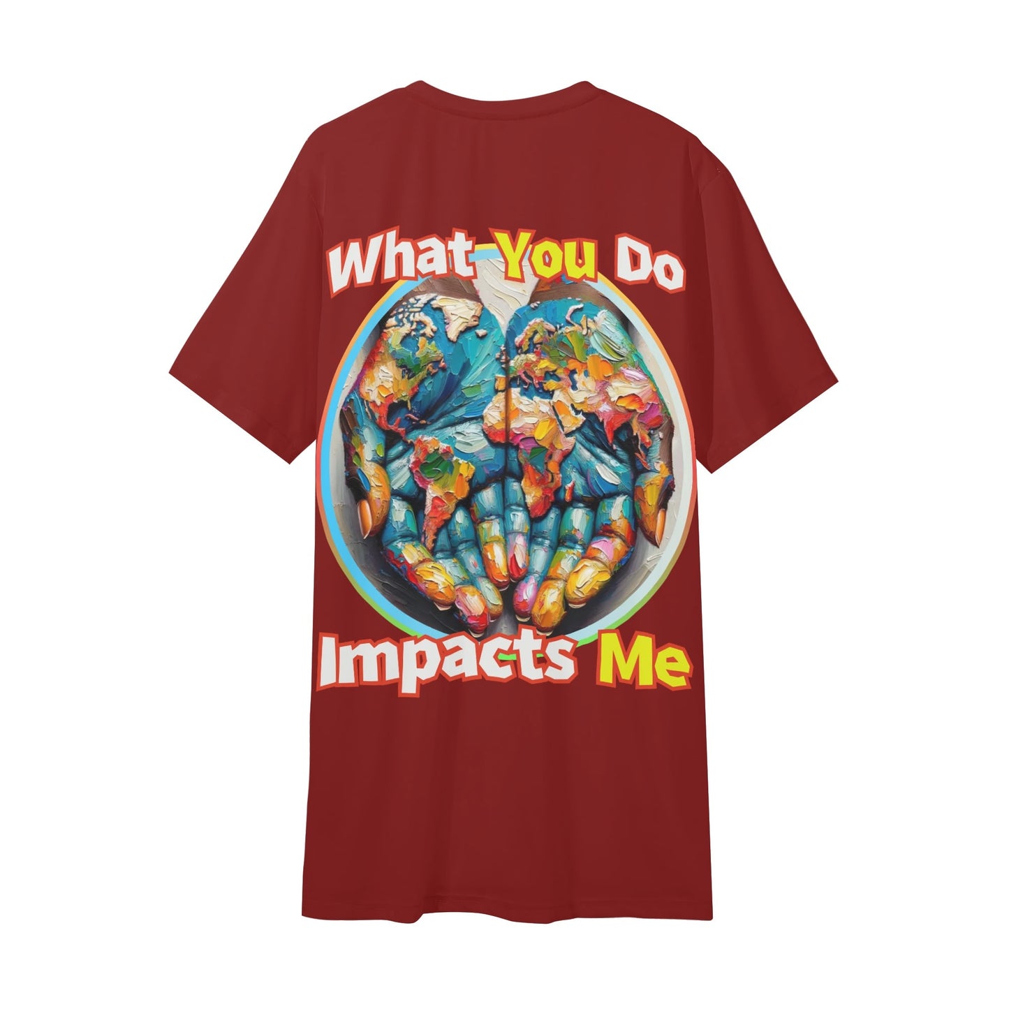 Mens Short Sleeve Soft Feel V-Neck T-Shirt "What You Do..."