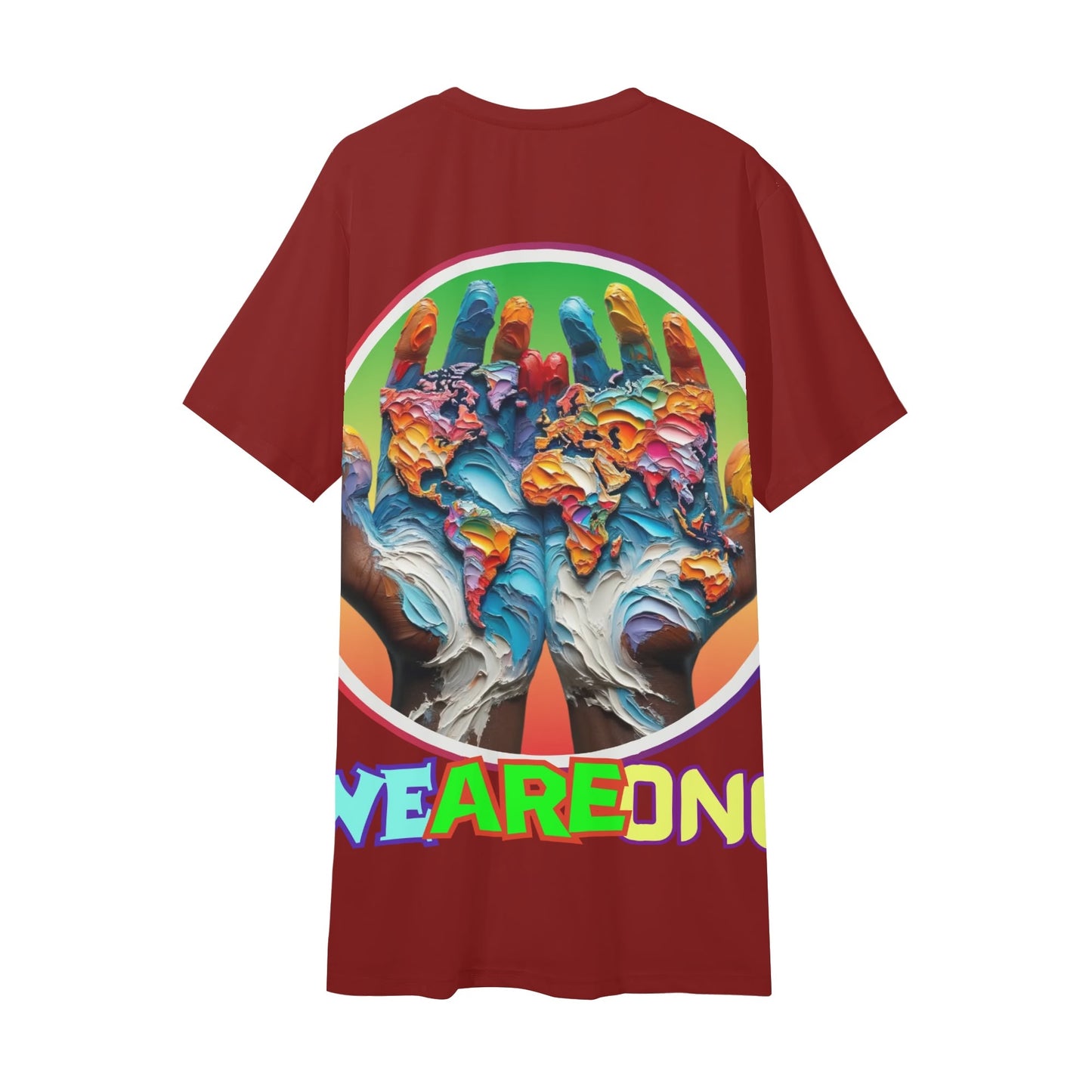 Mens Short Sleeve Soft Feel V-Neck T-Shirt "WeAreOne"