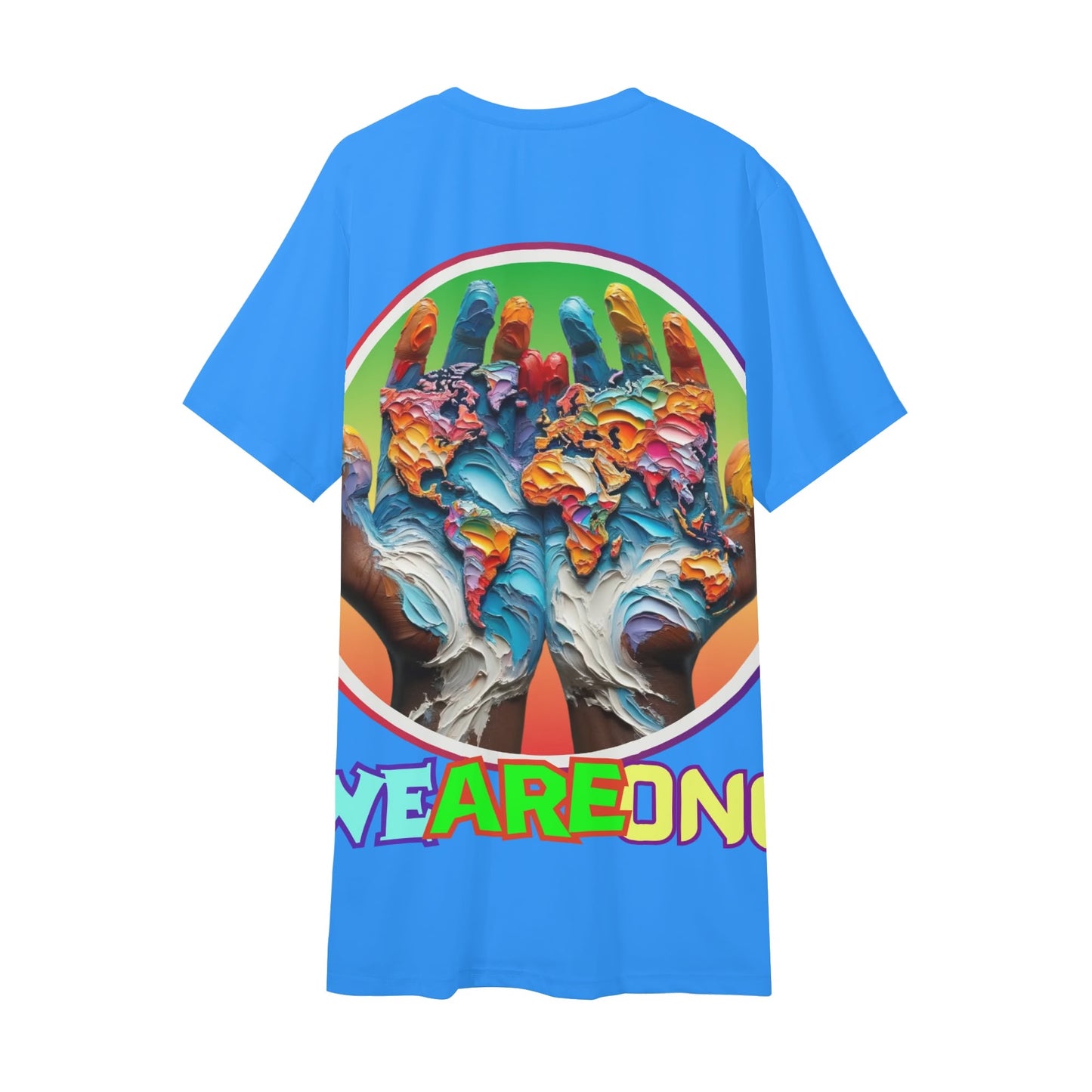 Mens Short Sleeve Soft Feel V-Neck T-Shirt "WeAreOne"