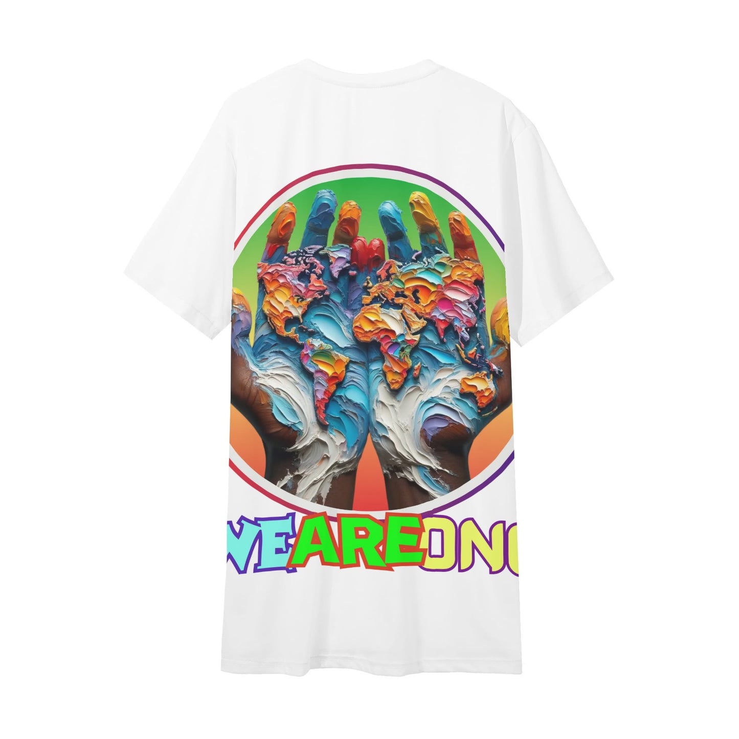 Mens Short Sleeve Soft Feel V-Neck T-Shirt "WeAreOne"