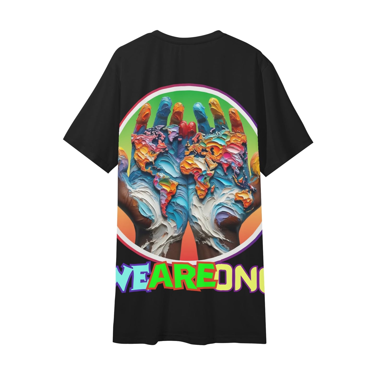 Mens Short Sleeve Soft Feel V-Neck T-Shirt "WeAreOne"