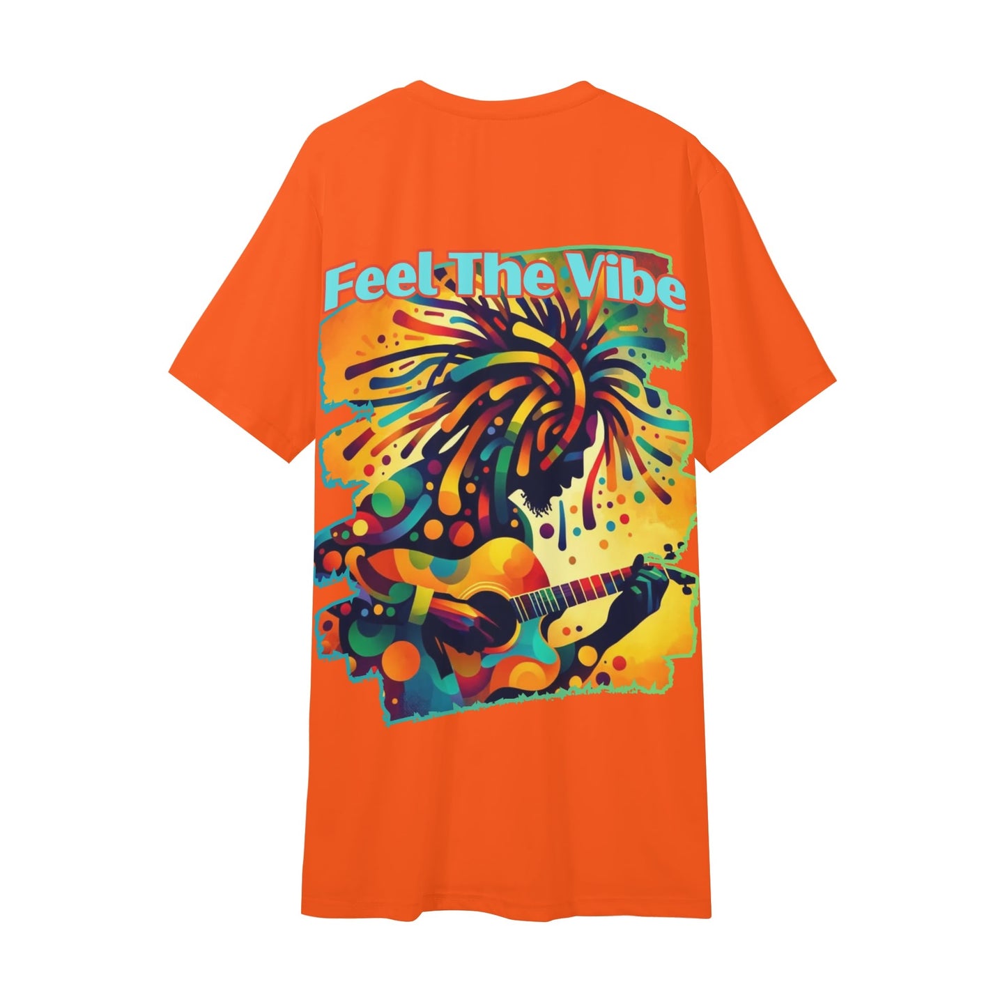 Mens Short Sleeve Soft Feel V-Neck T-Shirt "Feel the Vibe"