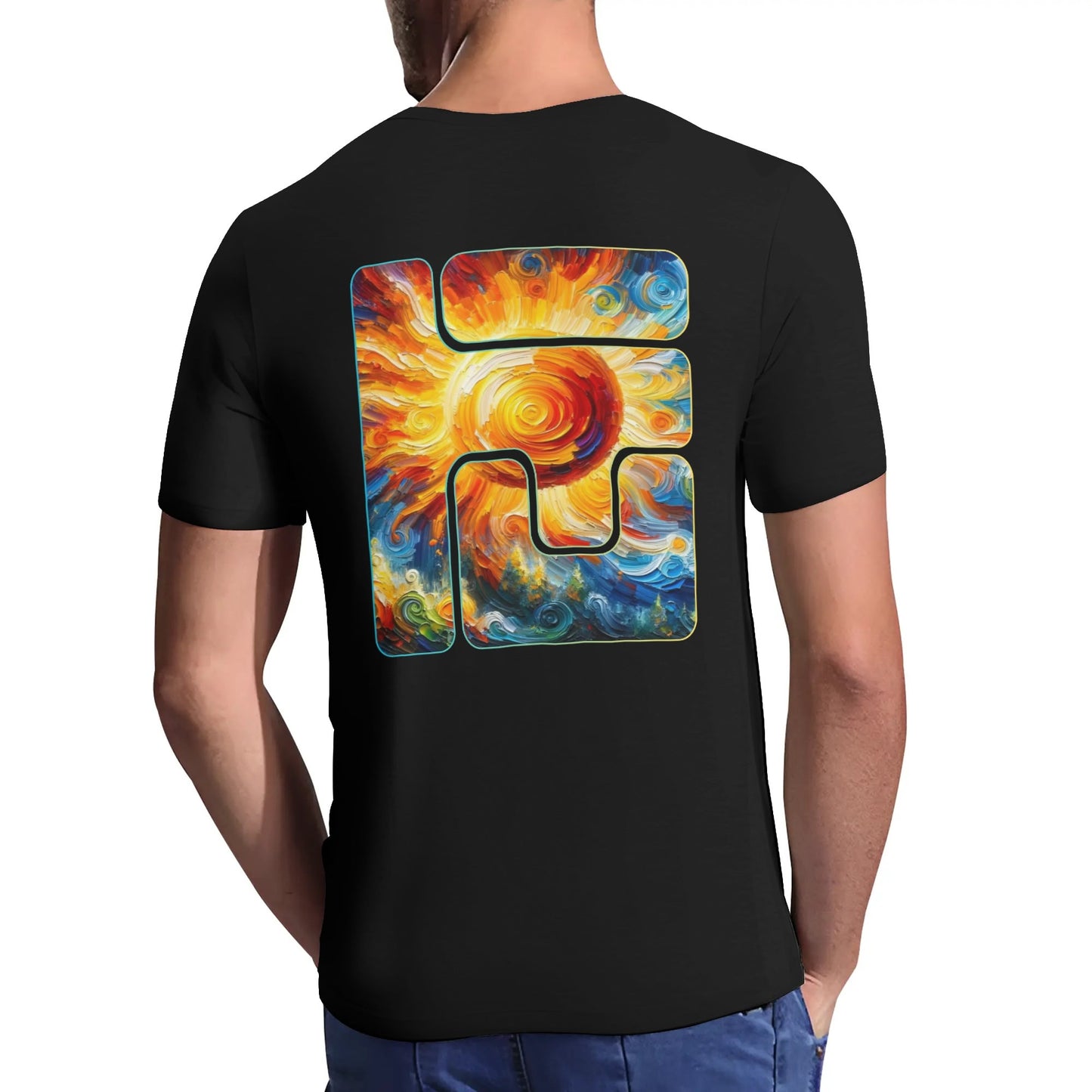 Mens Short Sleeve Soft Feel V-Neck T-Shirt "Hope is Making a Comeback"