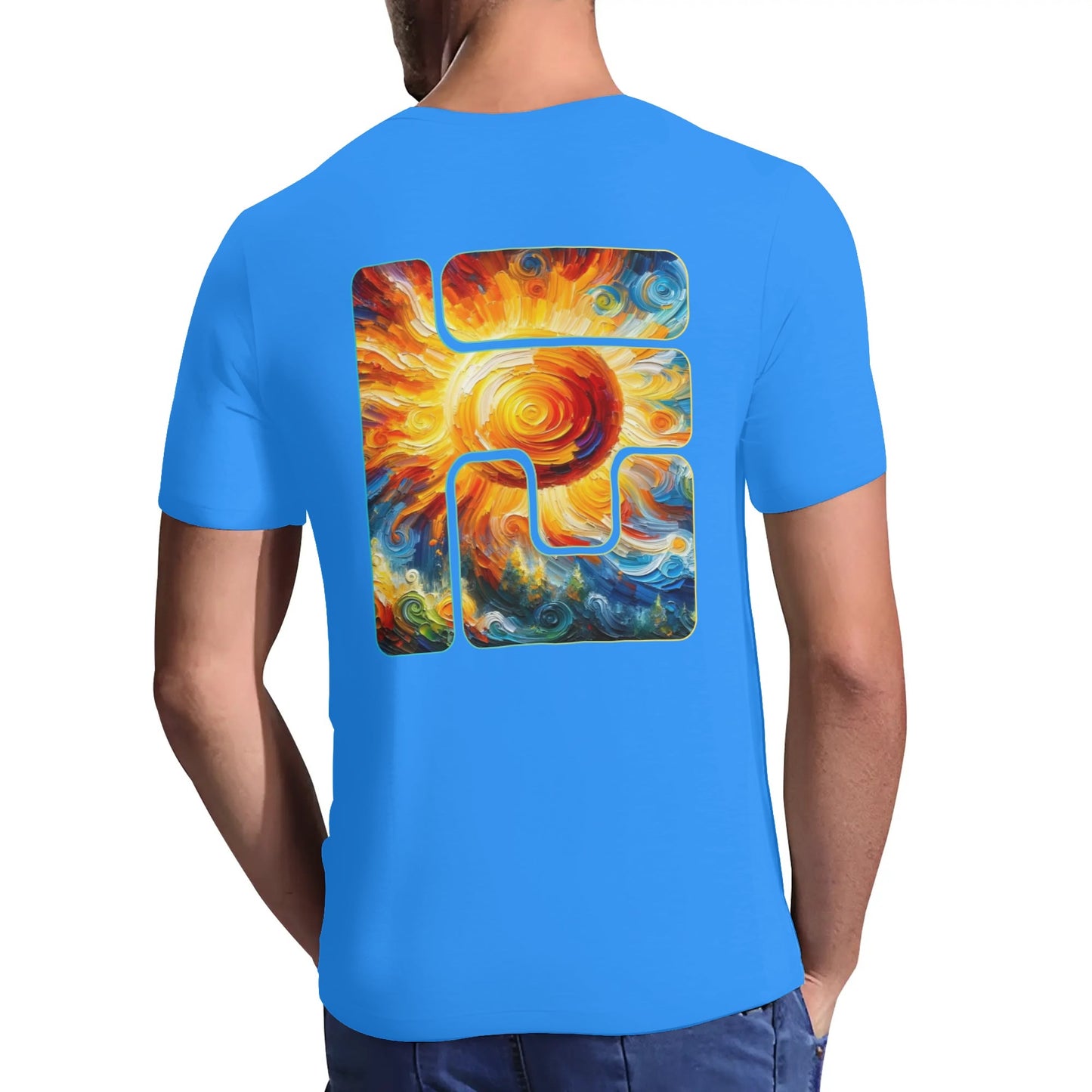 Mens Short Sleeve Soft Feel V-Neck T-Shirt "Hope is Making a Comeback"