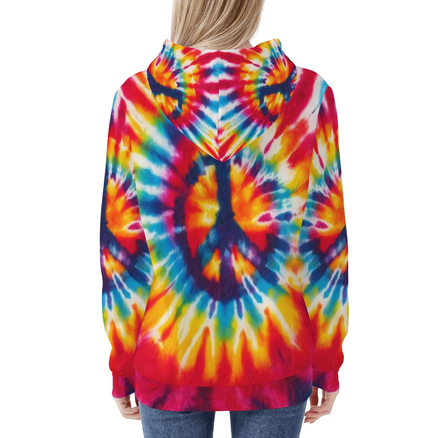 Womens All Over Print Warm Velvet Hoodie