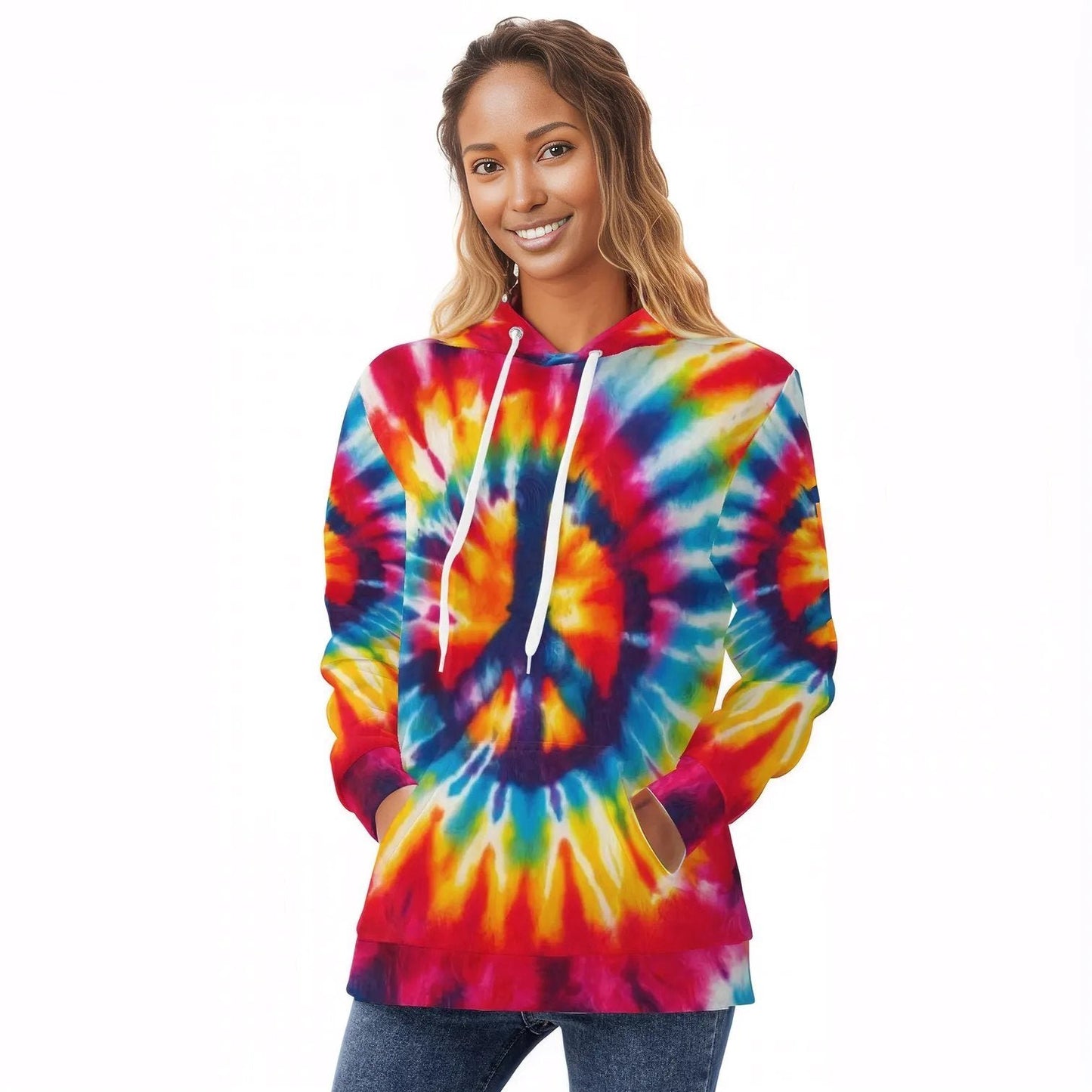 Womens All Over Print Warm Velvet Hoodie