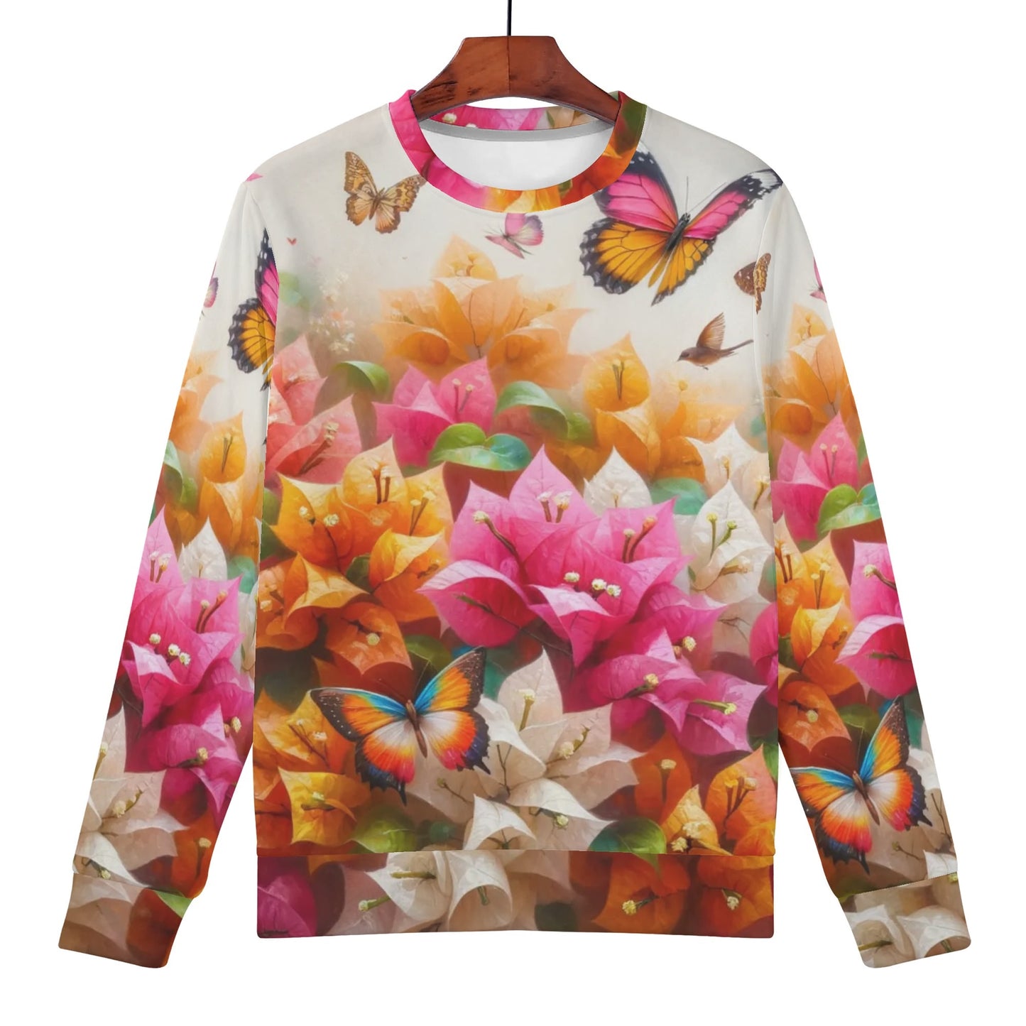 Womens All Over Print Crew Neck Lightweight Sweatshirt "Nature"