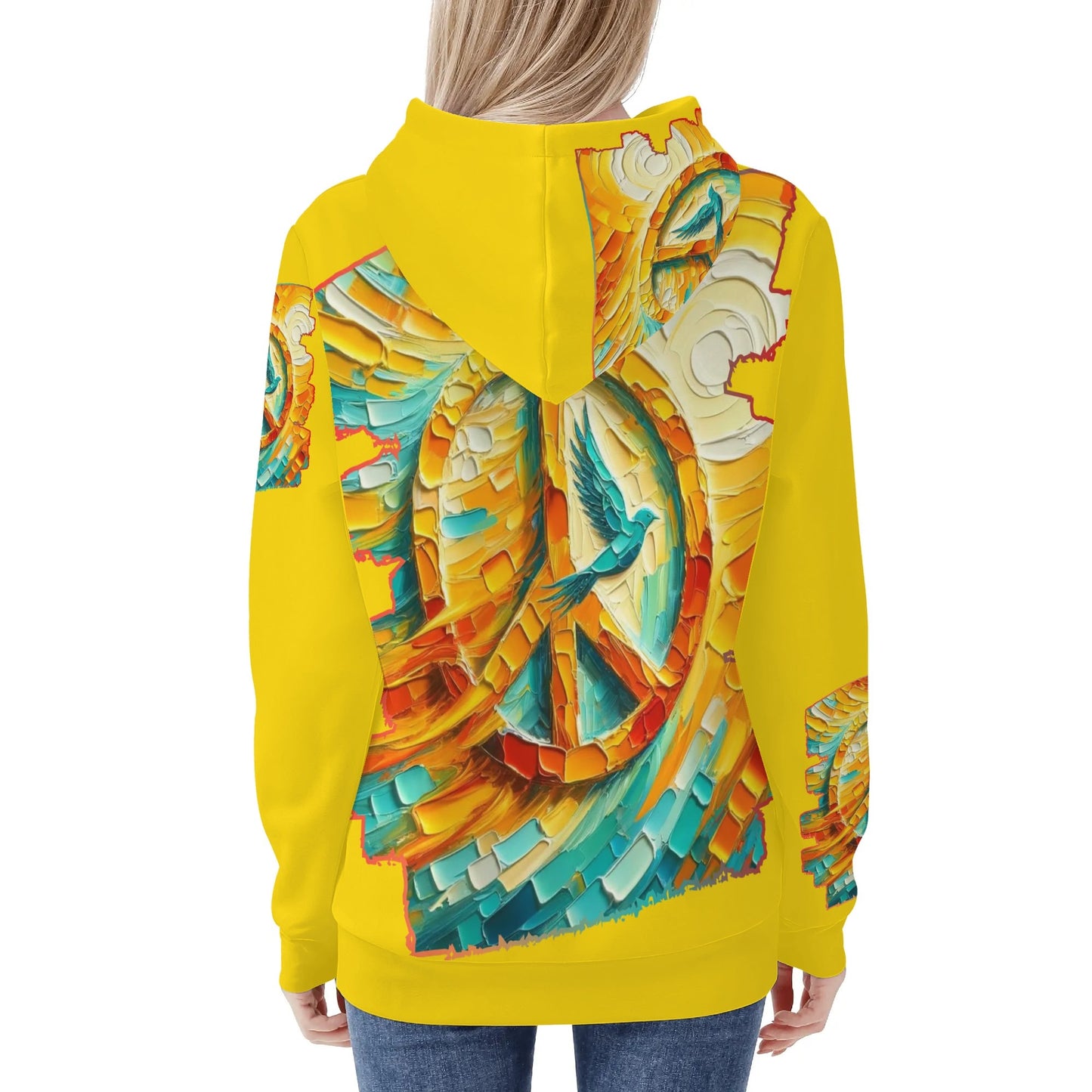 Womens All Over Print Warm Velvet Hoodie