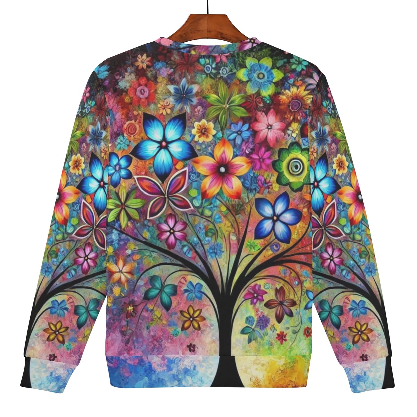 Womens All Over Print Crew Neck Lightweight Sweatshirt "Nature"