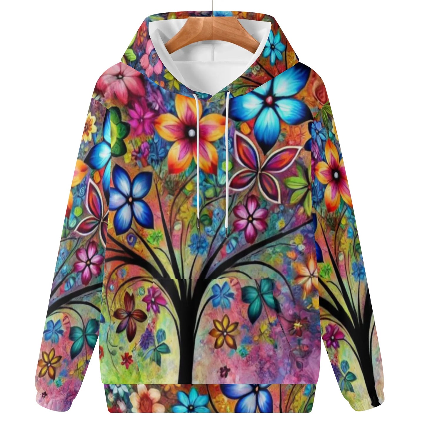 Womens Lightweight All Over Printing Pullover Hoodie