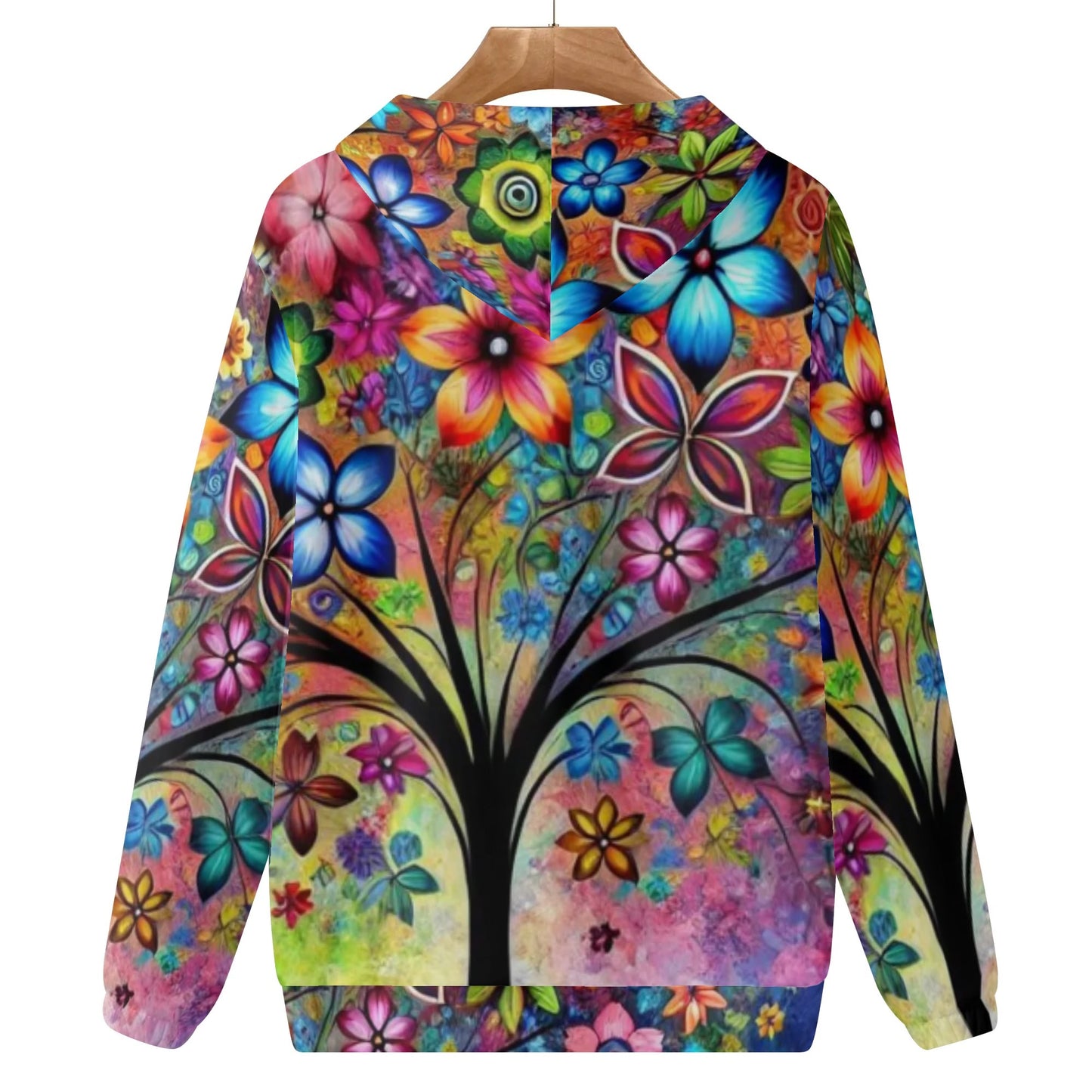 Womens Lightweight All Over Printing Pullover Hoodie