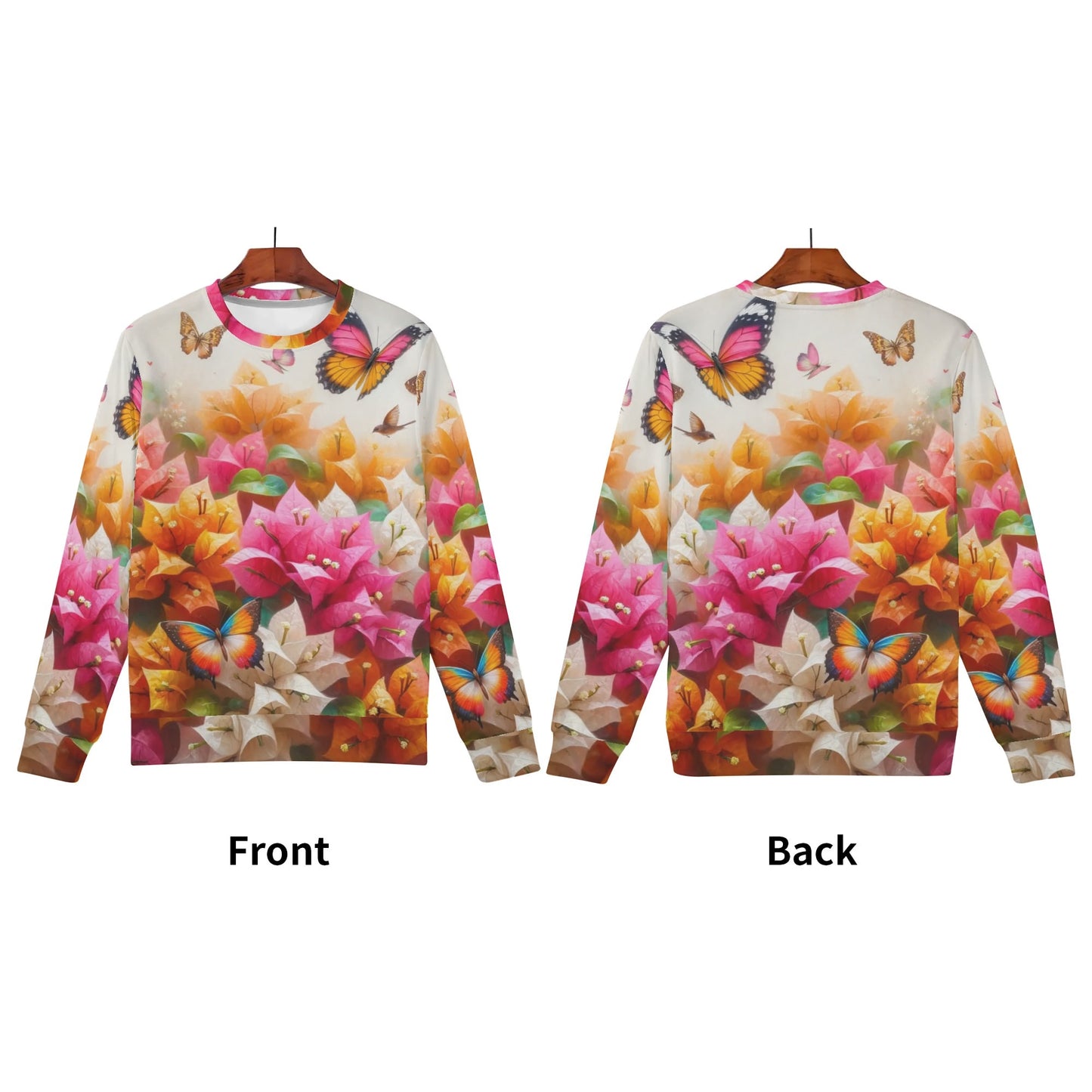 Womens All Over Print Crew Neck Lightweight Sweatshirt "Nature"