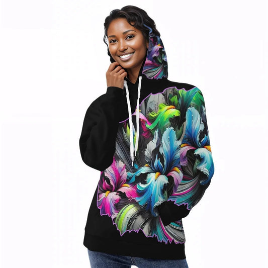 Womens All Over Print Warm Velvet Hoodie