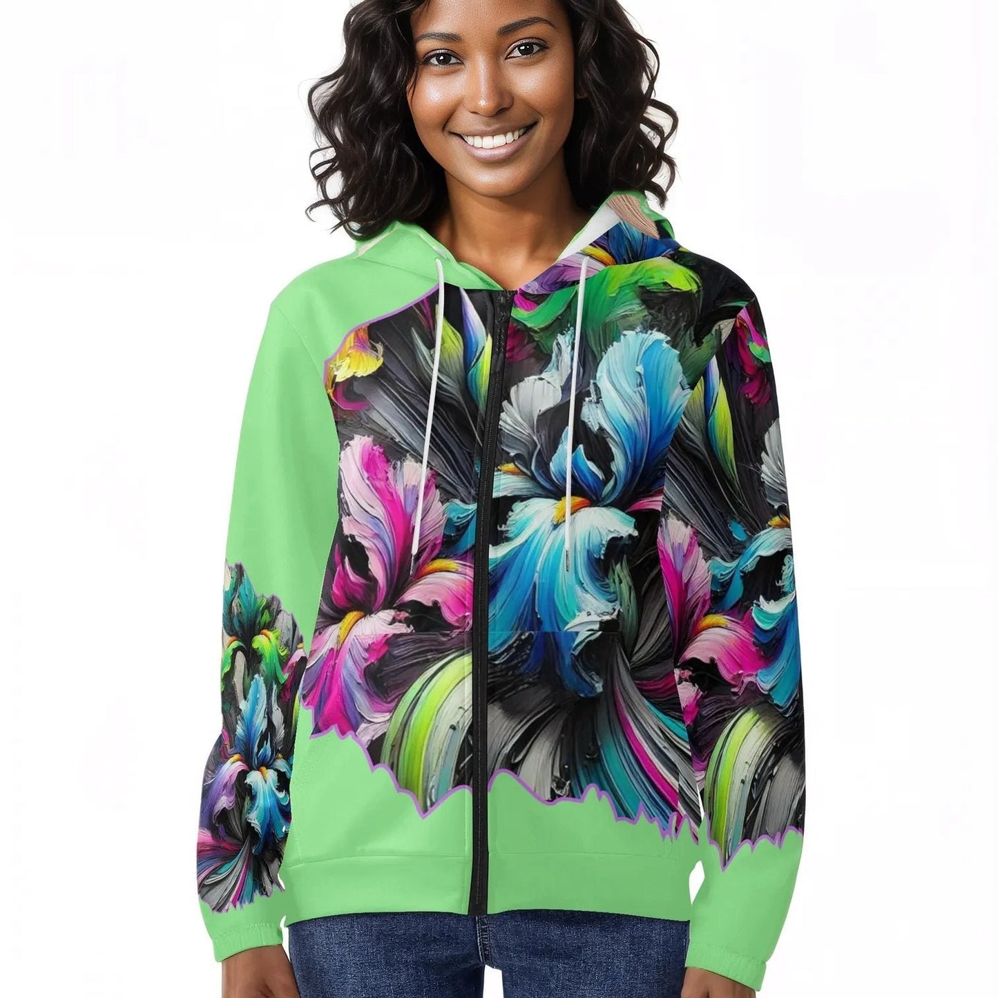 Womens Lightweight Zipper Hoodie