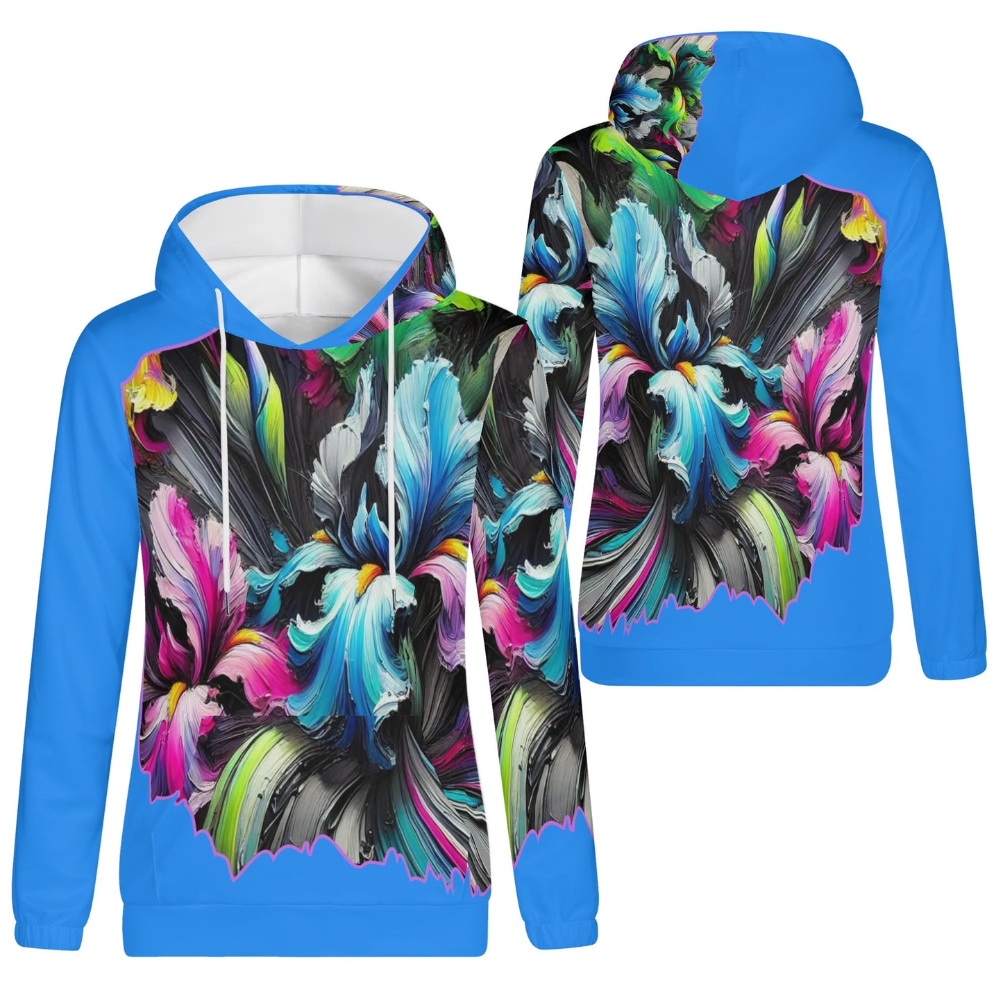 Womens Lightweight All Over Printing Pullover Hoodie