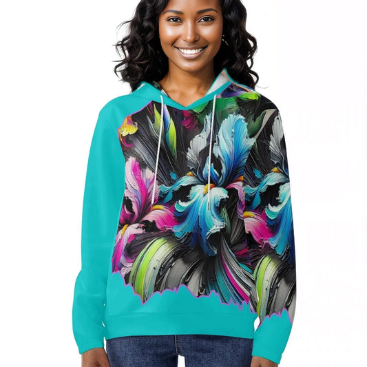 Womens Lightweight All Over Printing Pullover Hoodie