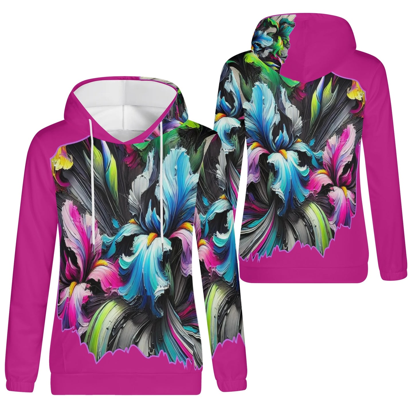 Womens Lightweight All Over Printing Pullover Hoodie