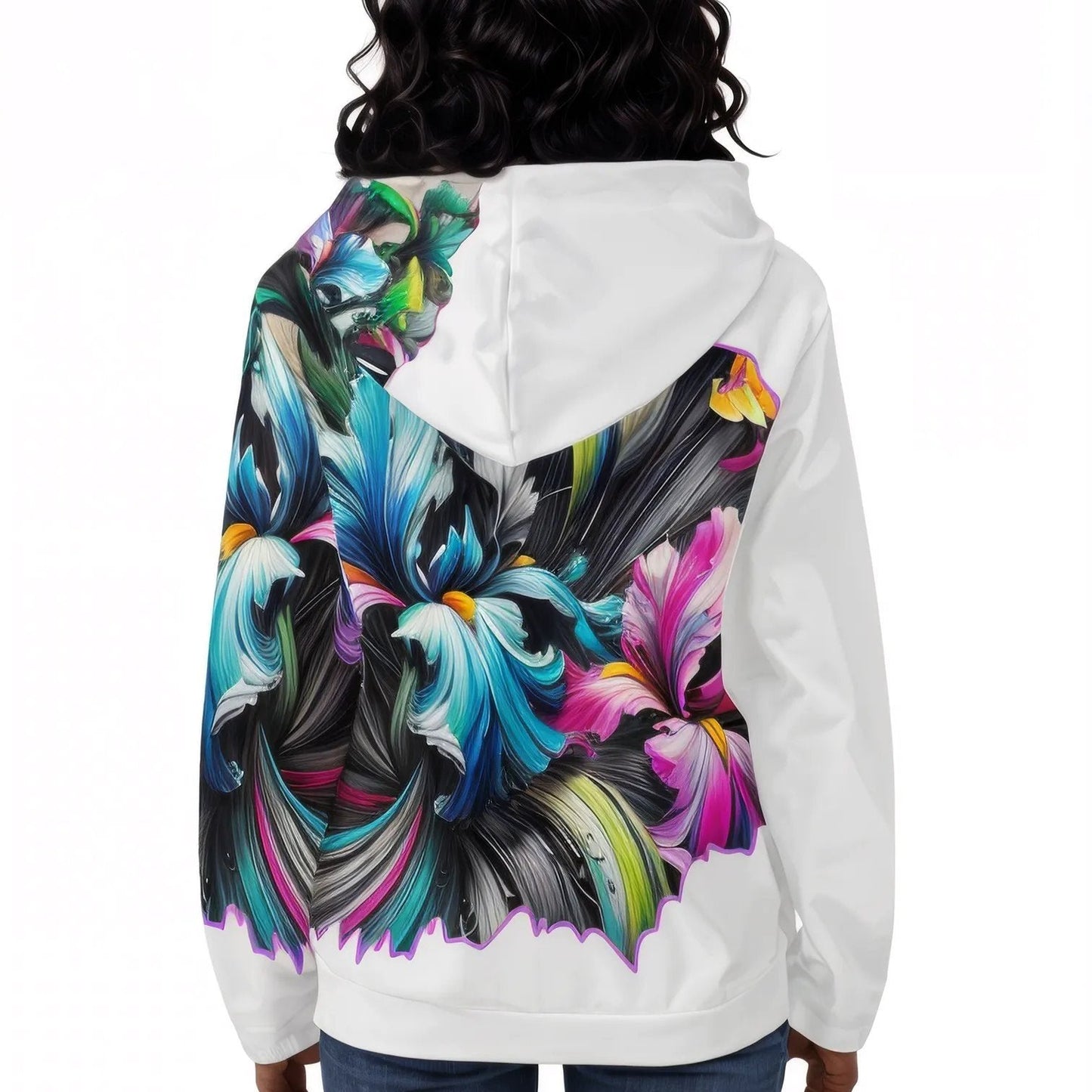 Womens Lightweight All Over Printing Pullover Hoodie