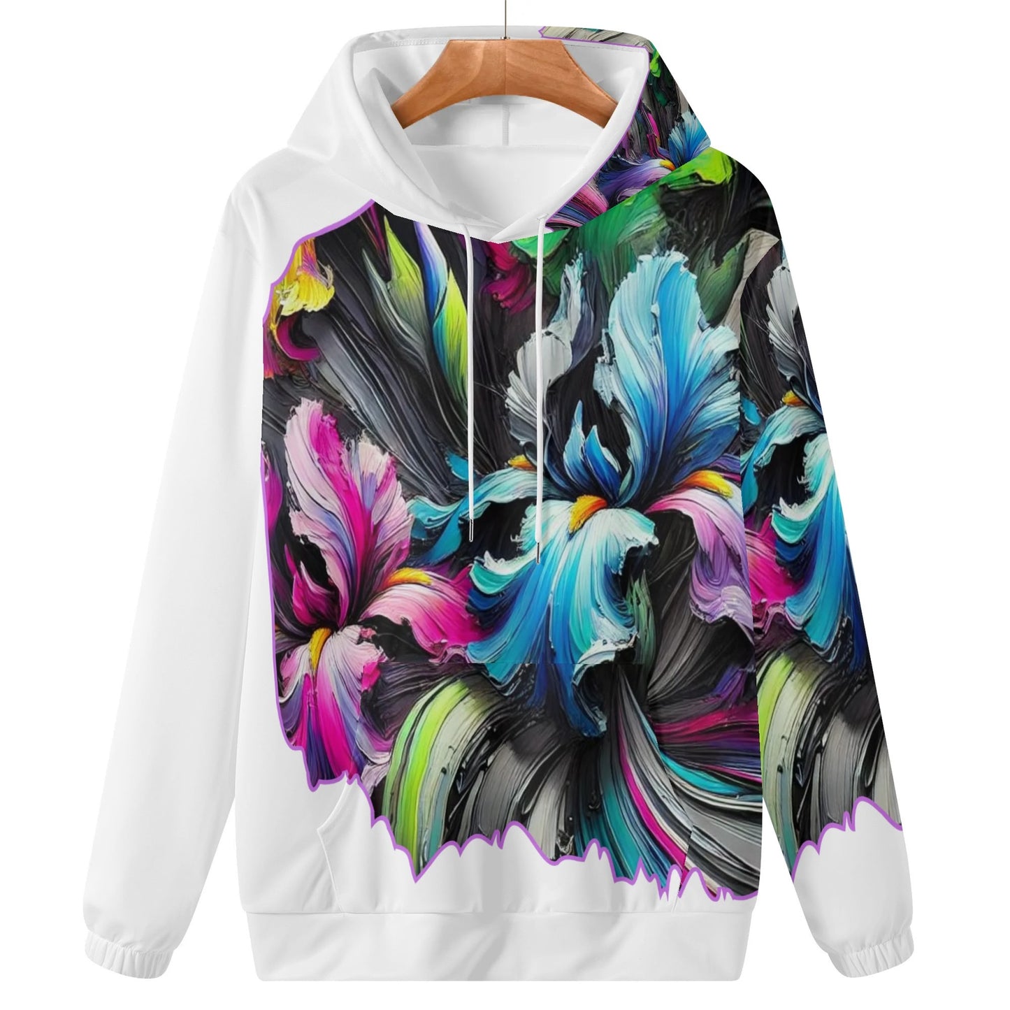 Womens Lightweight All Over Printing Pullover Hoodie