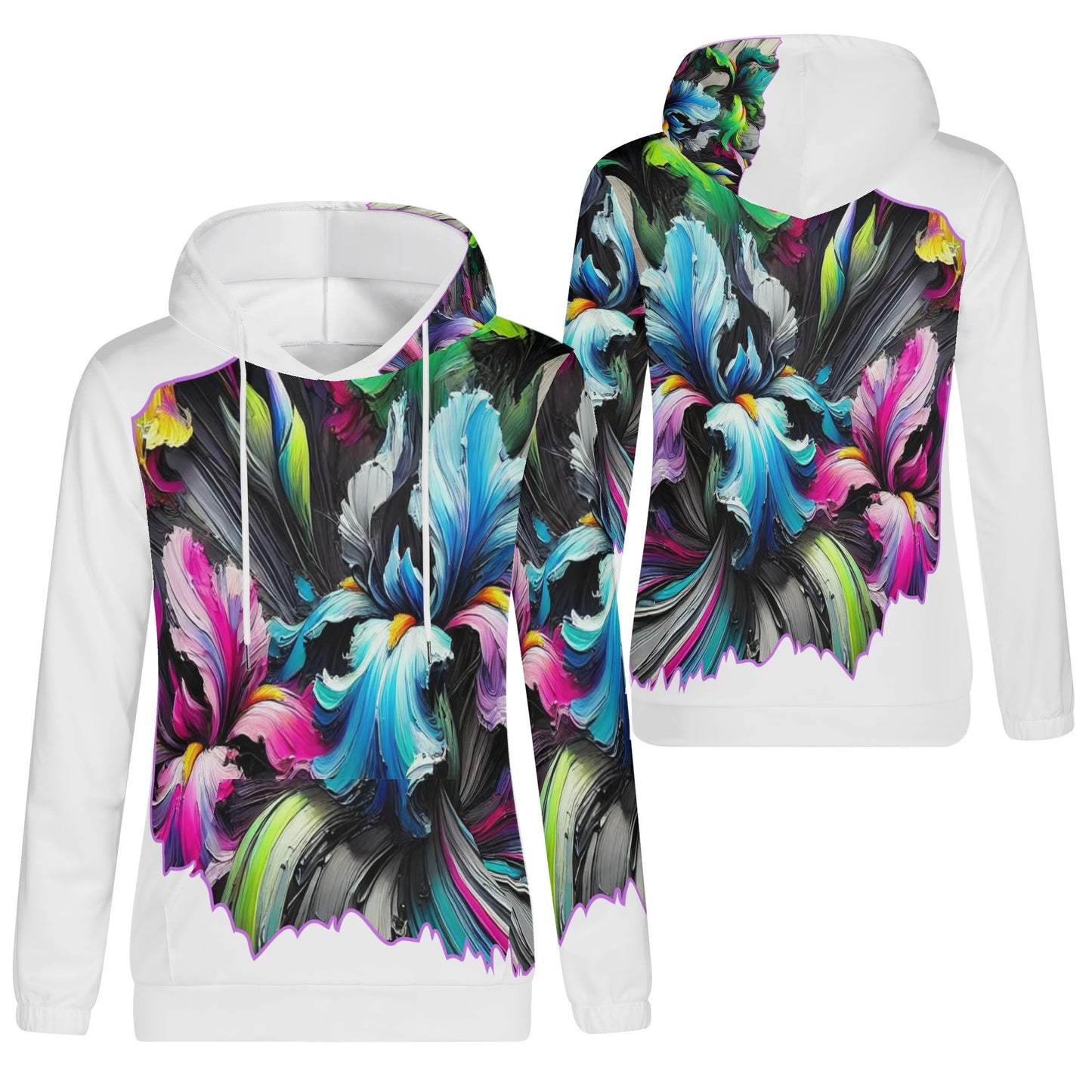 Womens Lightweight All Over Printing Pullover Hoodie