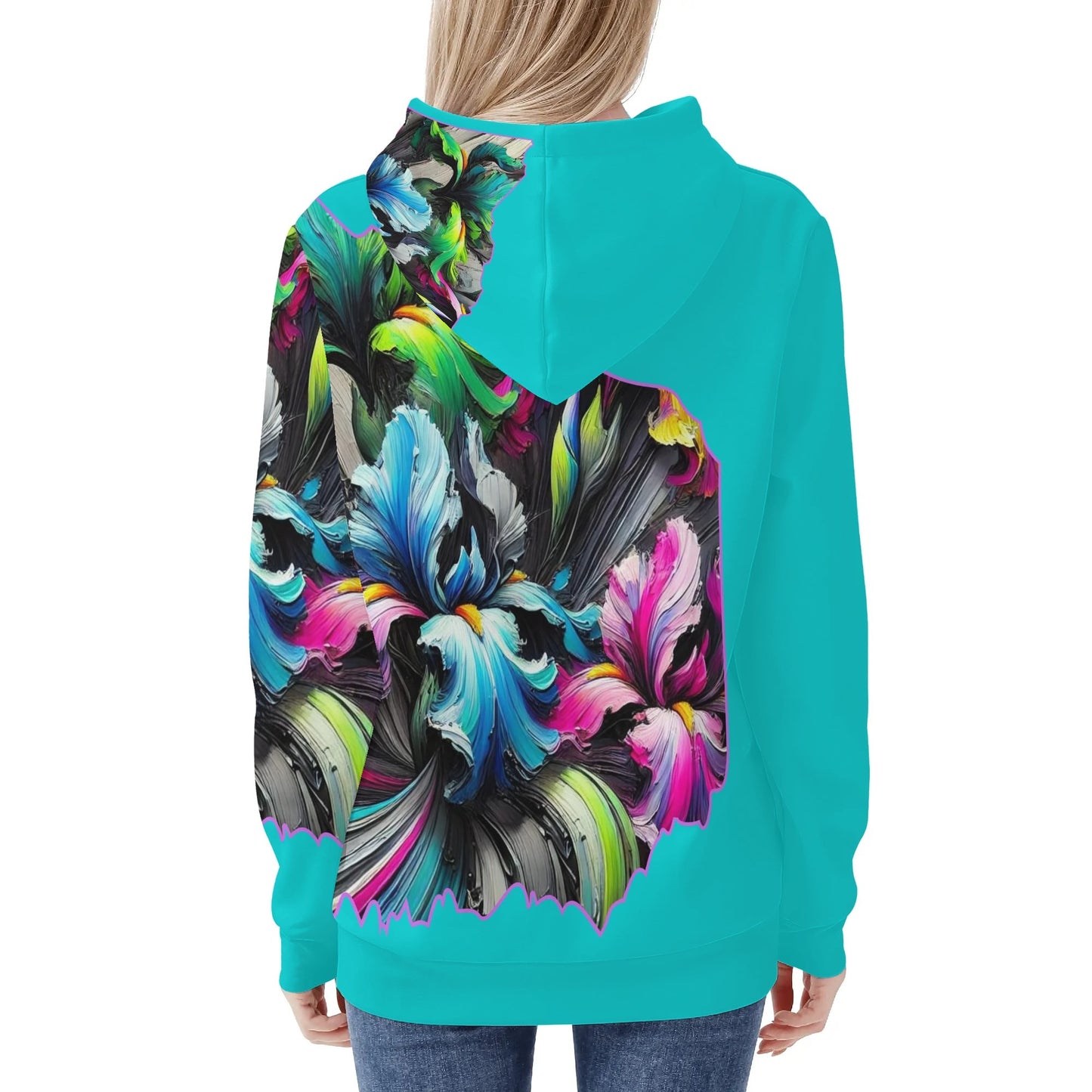 Womens All Over Print Warm Velvet Hoodie