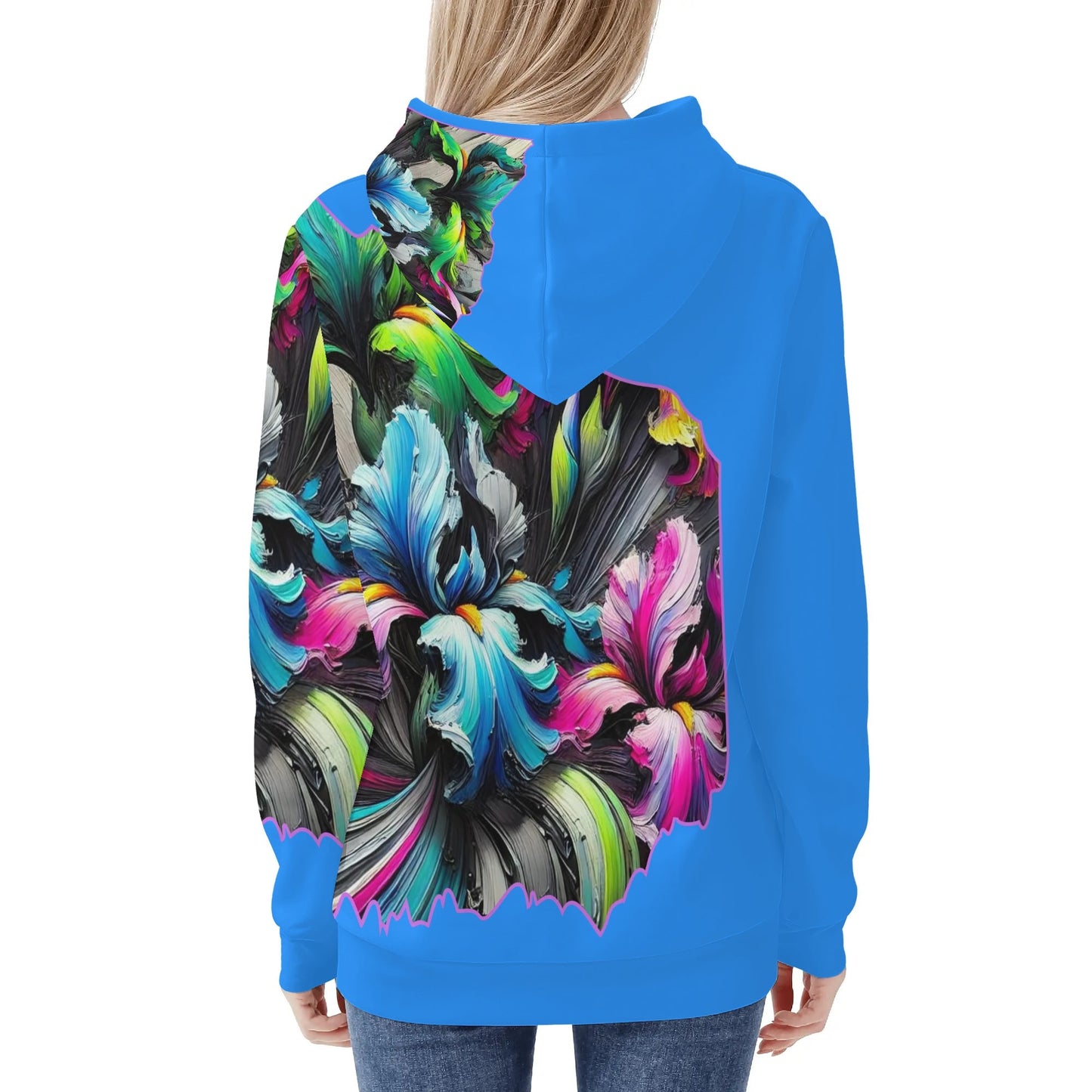 Womens All Over Print Warm Velvet Hoodie