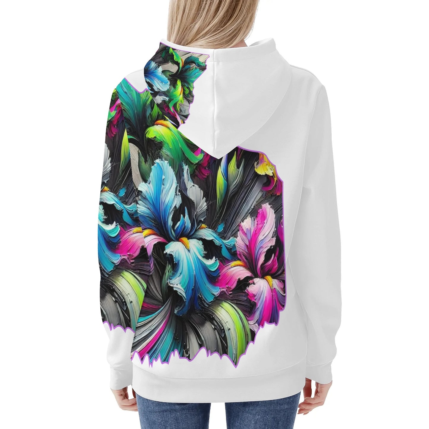 Womens All Over Print Warm Velvet Hoodie