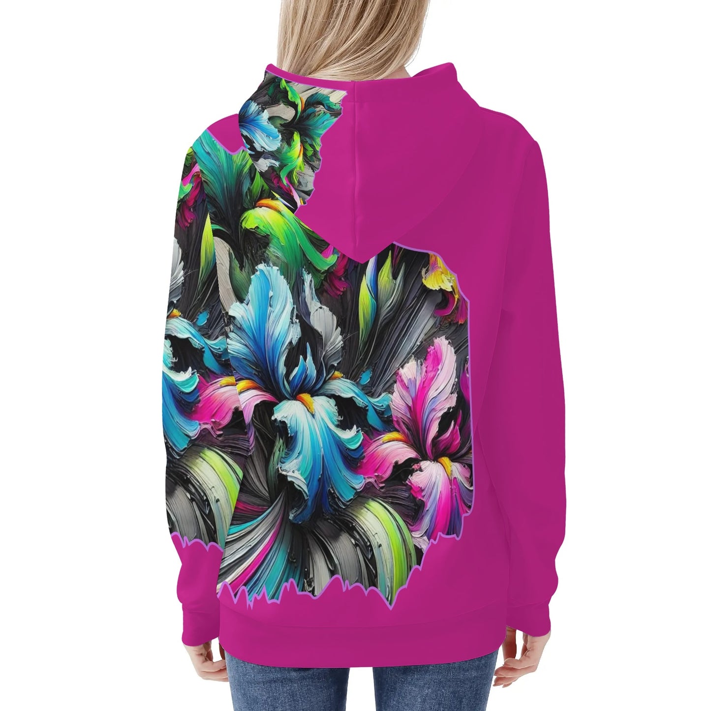 Womens All Over Print Warm Velvet Hoodie