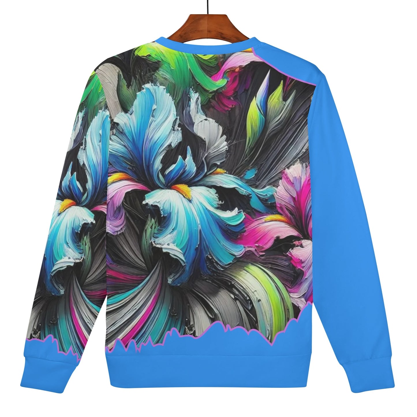 Womens All Over Print Crew Neck Lightweight Sweatshirt "Floral Print"